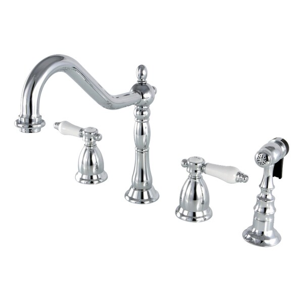 KS1791BPLBS Widespread Kitchen Faucet, Polished Chrome